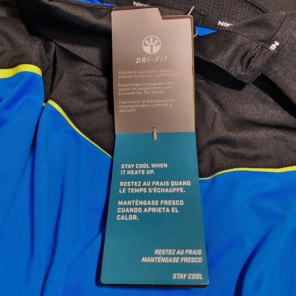 NWT Nike Golf Tour Perormance Dri Fit Polo Blue And Black - Picture 6 of 9